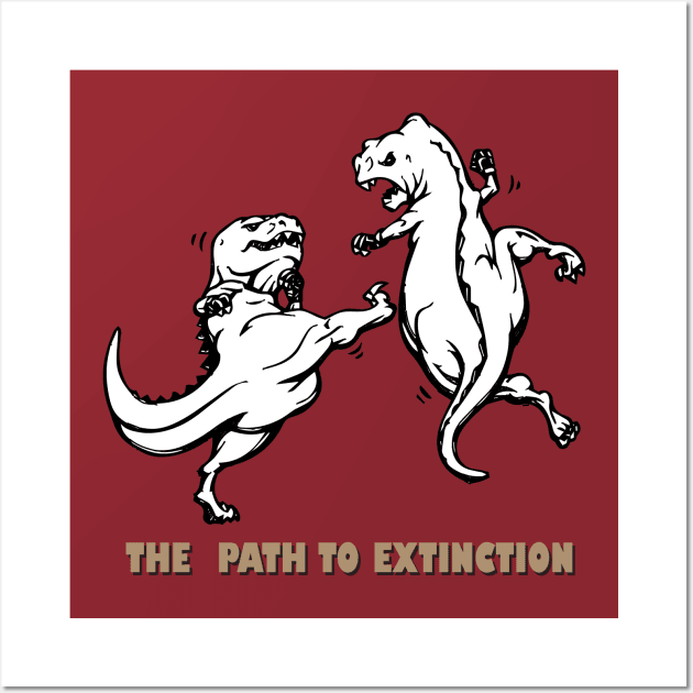 Rex Fight Extinction Wall Art by ArtPunch